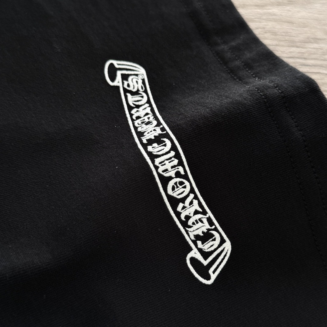 Chrome Hearts 克罗心 领口印花花臂长袖卫衣 T恤 套头 黑色 A5 CH-201