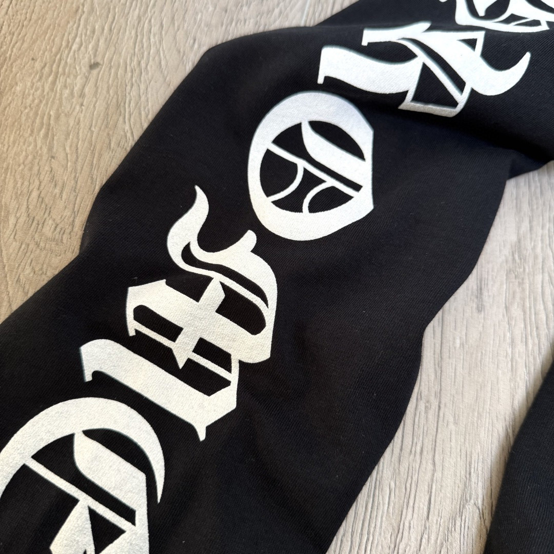 Chrome Hearts 克罗心 领口印花花臂长袖卫衣 T恤 套头 黑色 A5 CH-201