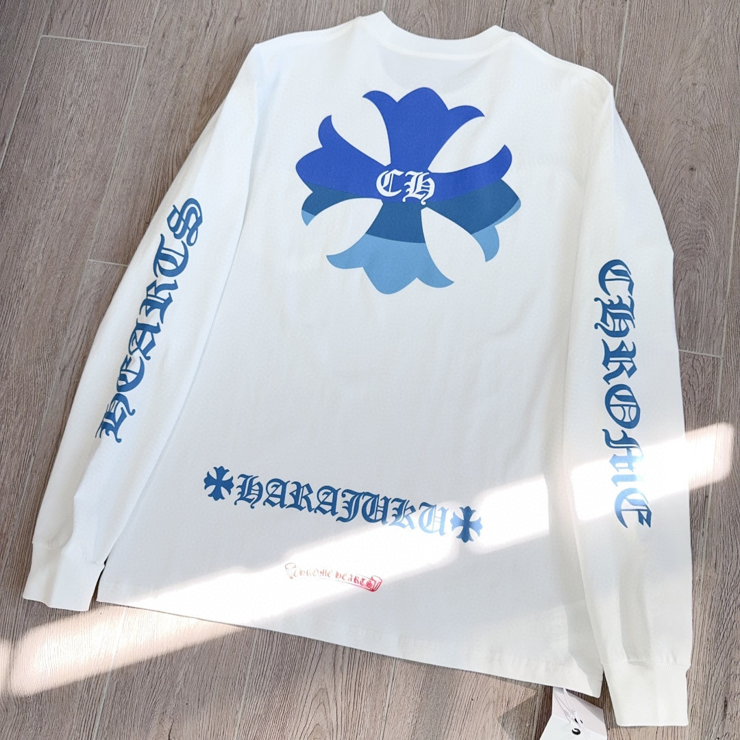 Chrome Hearts 克罗心 东京原宿限定长袖卫衣 T恤 套头 白色 A5 CH-2023013001