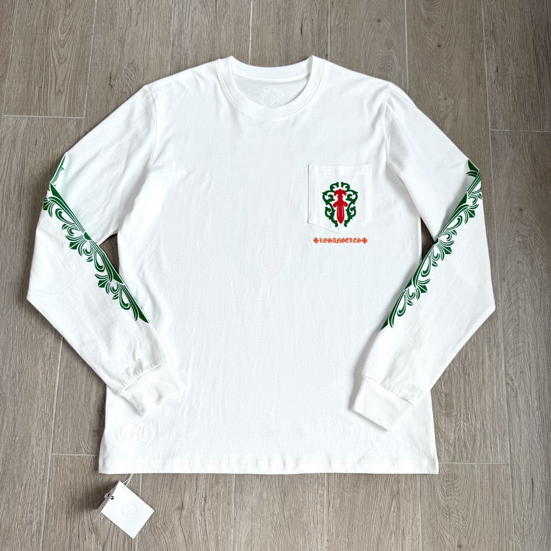 Chrome Hearts 克罗心 宝剑限定长袖卫衣 T恤 套头 白色 A5 CH-032060005