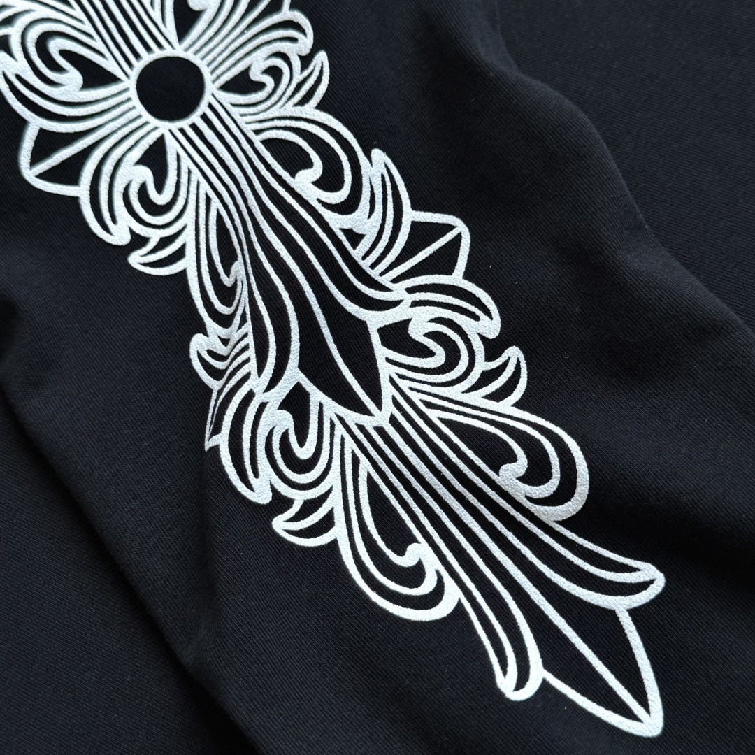 Chrome Hearts 克罗心 经典花臂长袖卫衣 T恤 套头 黑色 A5 