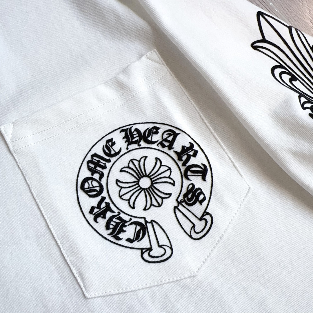 Chrome Hearts 克罗心 经典花臂长袖卫衣 T恤 套头 白色 A5 