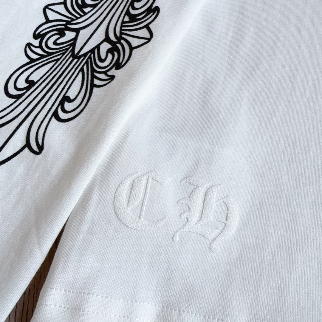 Chrome Hearts 克罗心 经典花臂长袖卫衣 T恤 套头 白色 A5 