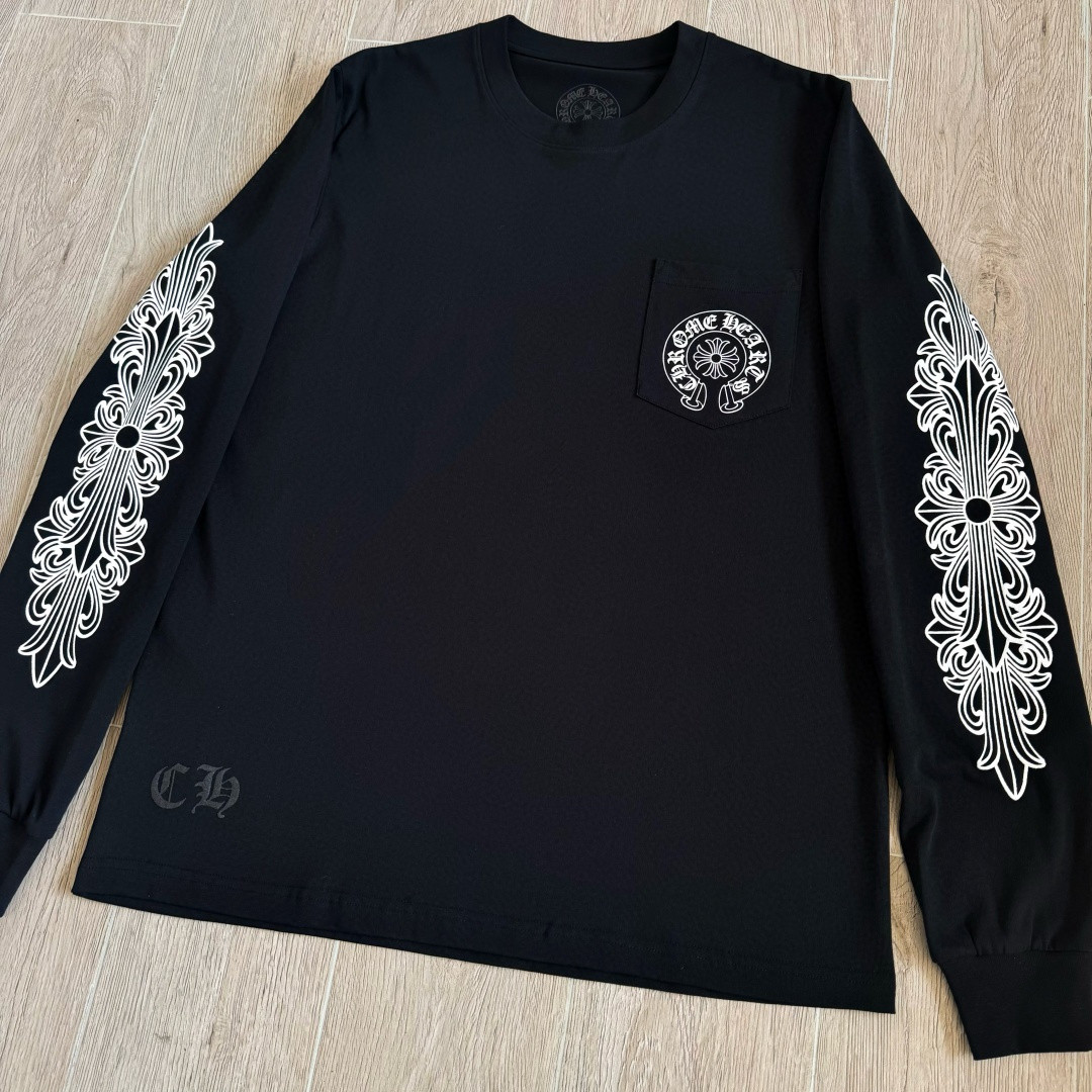 Chrome Hearts 克罗心城市限定长袖卫衣 T恤 套头 黑色 A5 CH-0001189