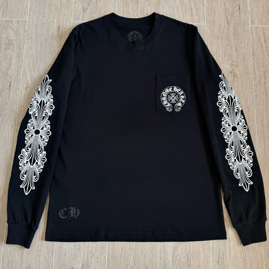 Chrome Hearts 克罗心城市限定长袖卫衣 T恤 套头 黑色 A5 CH-0001189