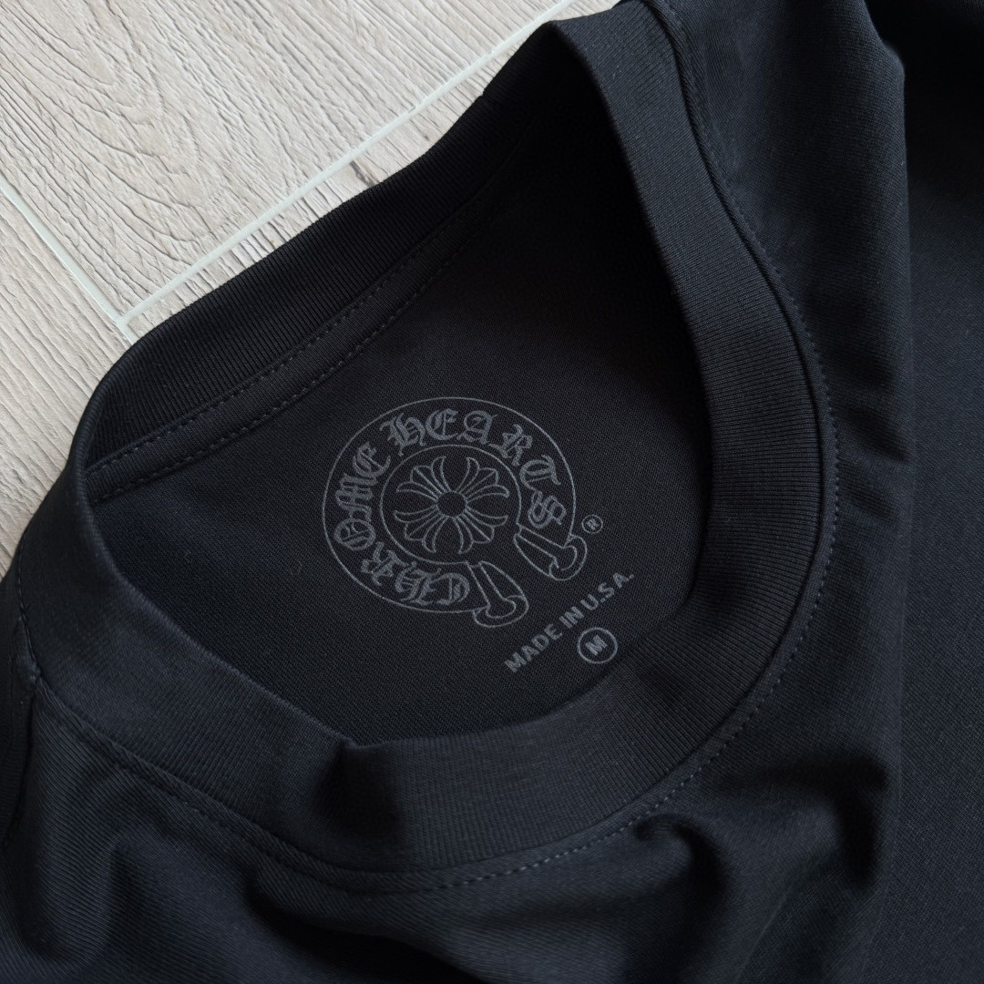 Chrome Hearts 克罗心 蓝色马蹄长袖卫衣 T恤 套头 黑色 A5 