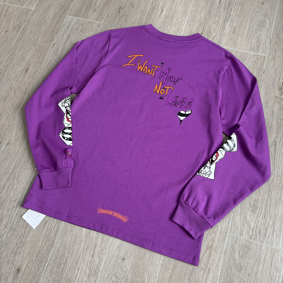 Chrome Hearts 克罗心 紫色长袖卫衣 T恤 套头 紫色 A5 CH-032-072313