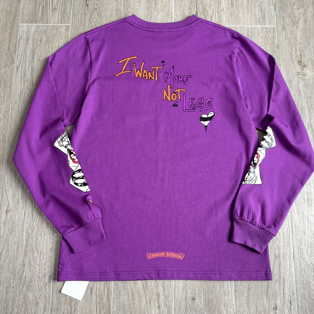 Chrome Hearts 克罗心 紫色长袖卫衣 T恤 套头 紫色 A5 CH-032-072313