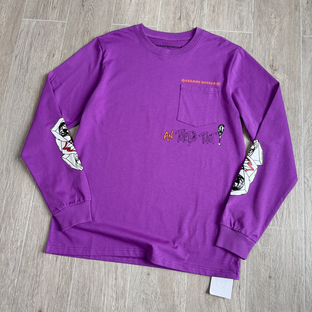 Chrome Hearts 克罗心 紫色长袖卫衣 T恤 套头 紫色 A5 CH-032-072313