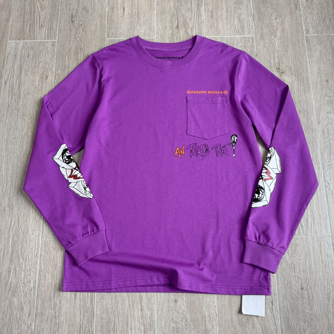 Chrome Hearts 克罗心 紫色长袖卫衣 T恤 套头 紫色 A5 CH-032-072313