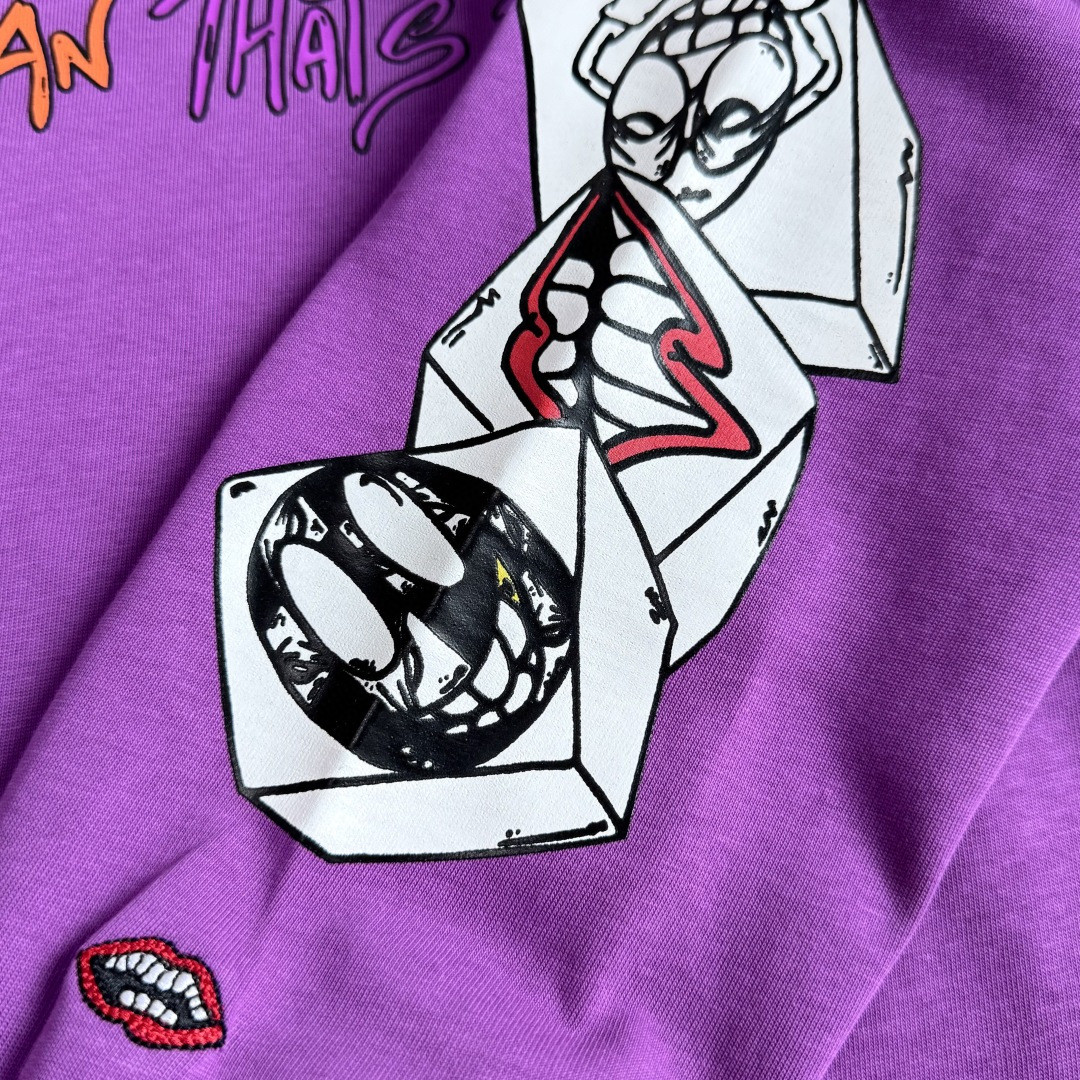 Chrome Hearts 克罗心 紫色长袖卫衣 T恤 套头 紫色 A5 CH-032-072313