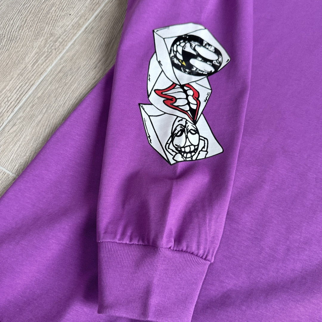 Chrome Hearts 克罗心 紫色长袖卫衣 T恤 套头 紫色 A5 CH-032-072313