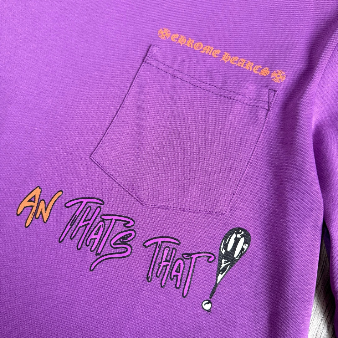 Chrome Hearts 克罗心 紫色长袖卫衣 T恤 套头 紫色 A5 CH-032-072313