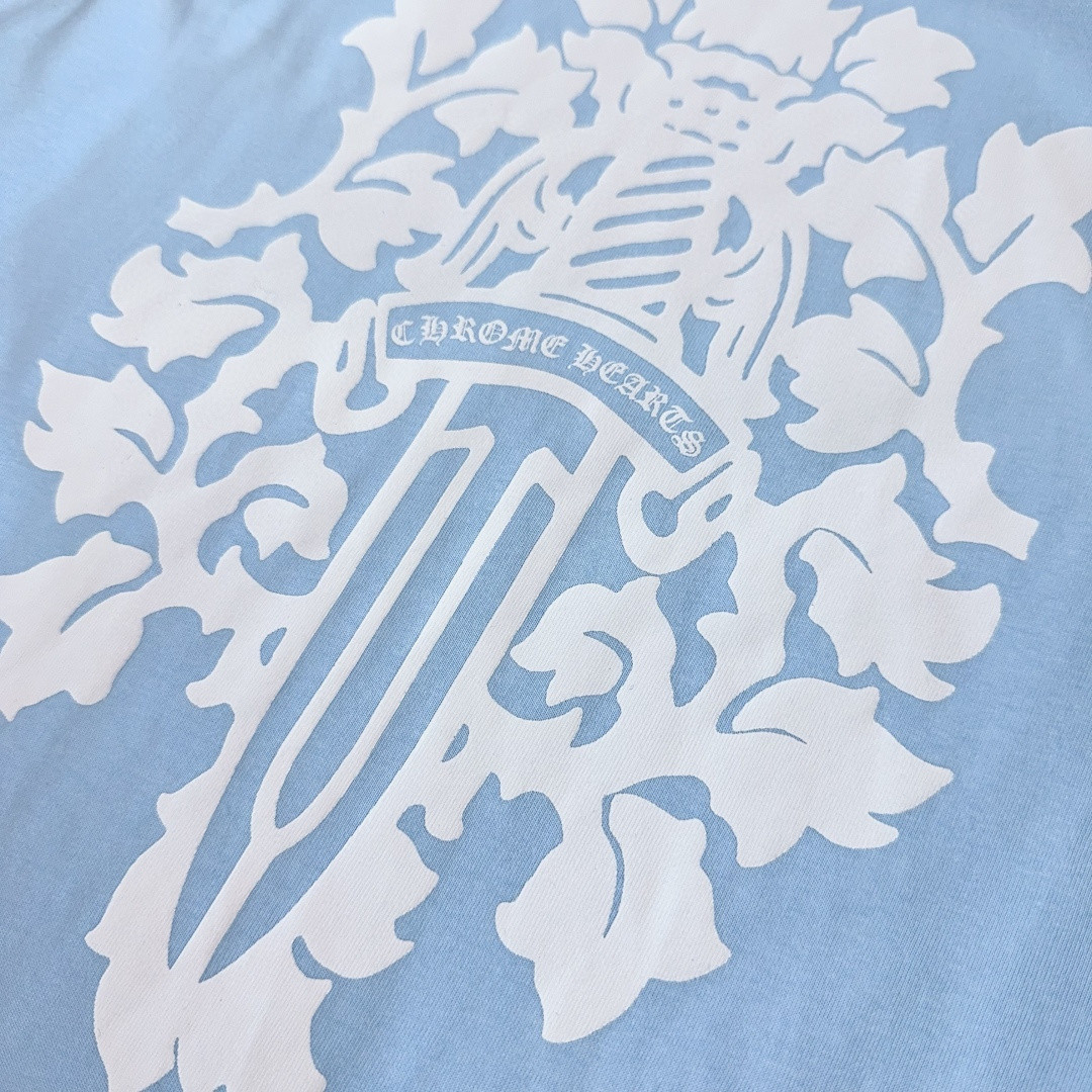 Chrome Hearts 克罗心 宝剑长袖卫衣 T恤 套头 蓝色 A5 