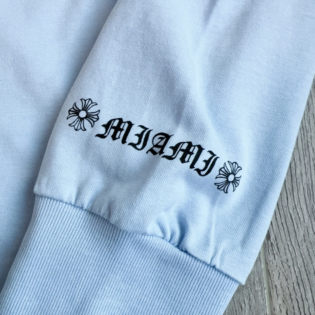 Chrome Hearts 克罗心 宝剑长袖卫衣 T恤 套头 蓝色 A5 
