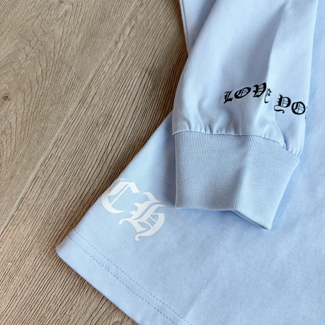 Chrome Hearts 克罗心 宝剑长袖卫衣 T恤 套头 蓝色 A5 