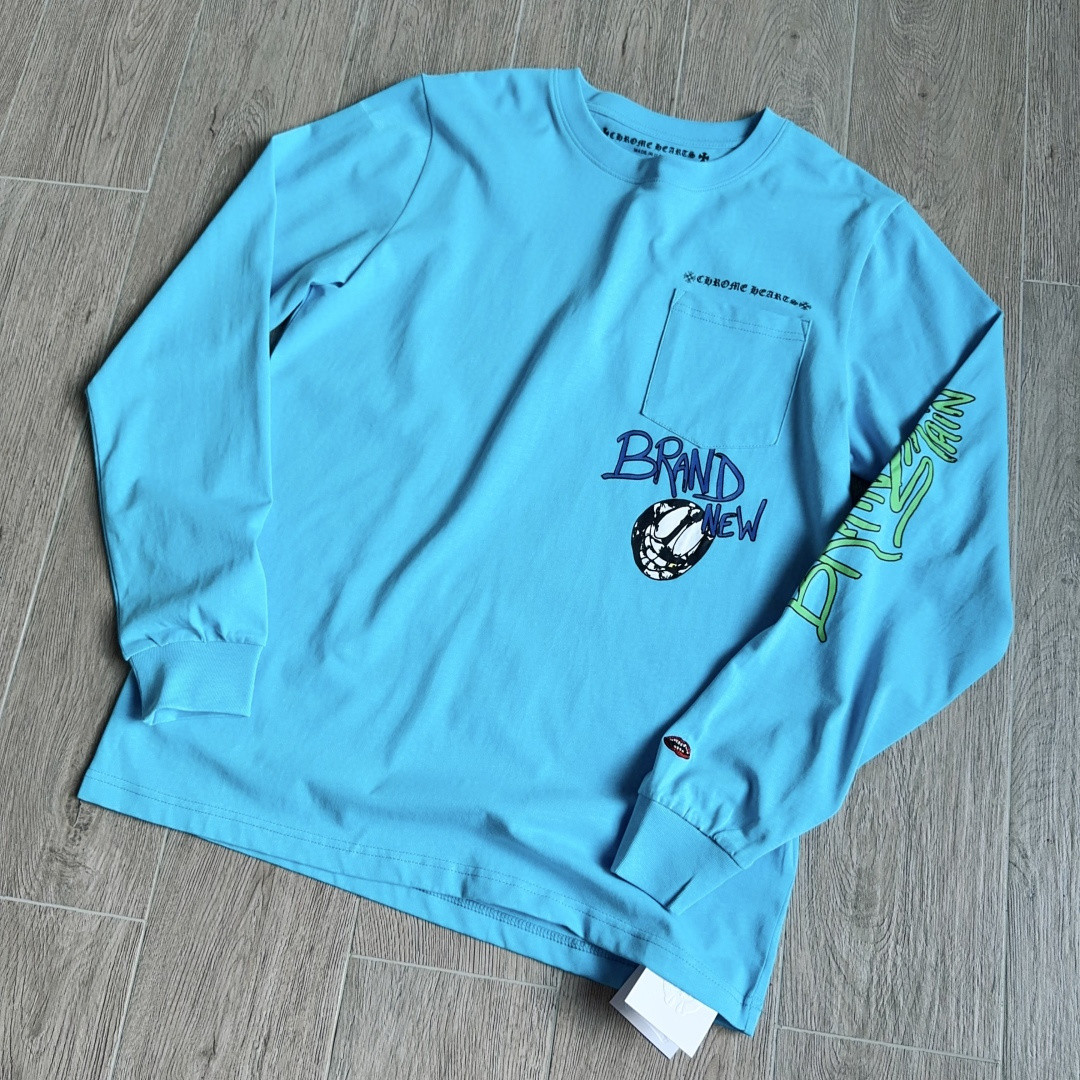 Chrome Hearts 克罗心 Mattyboy限定长袖卫衣 T恤 套头 蓝色 A5 CH-2024-0428