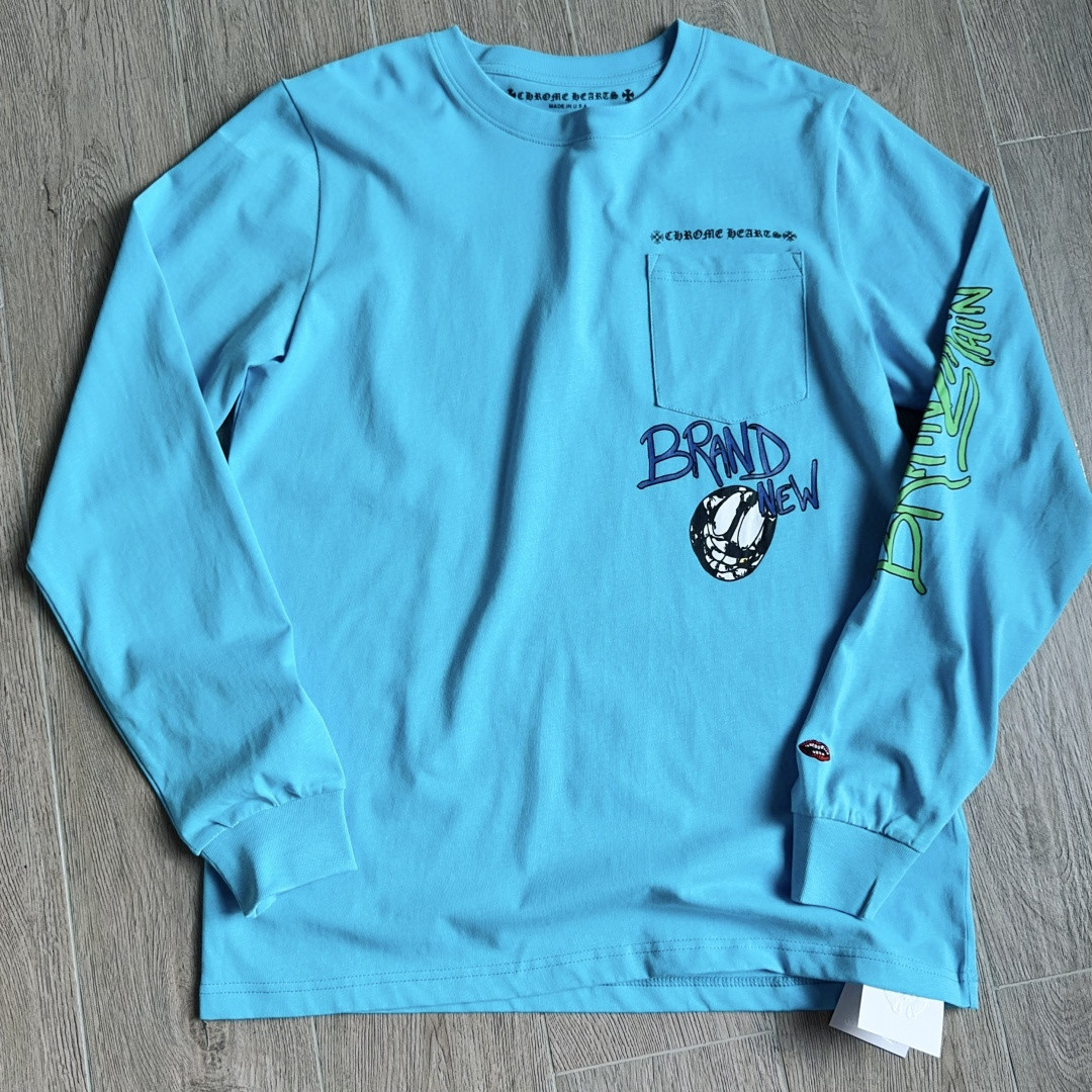 Chrome Hearts 克罗心 Mattyboy限定长袖卫衣 T恤 套头 蓝色 A5 CH-2024-0428