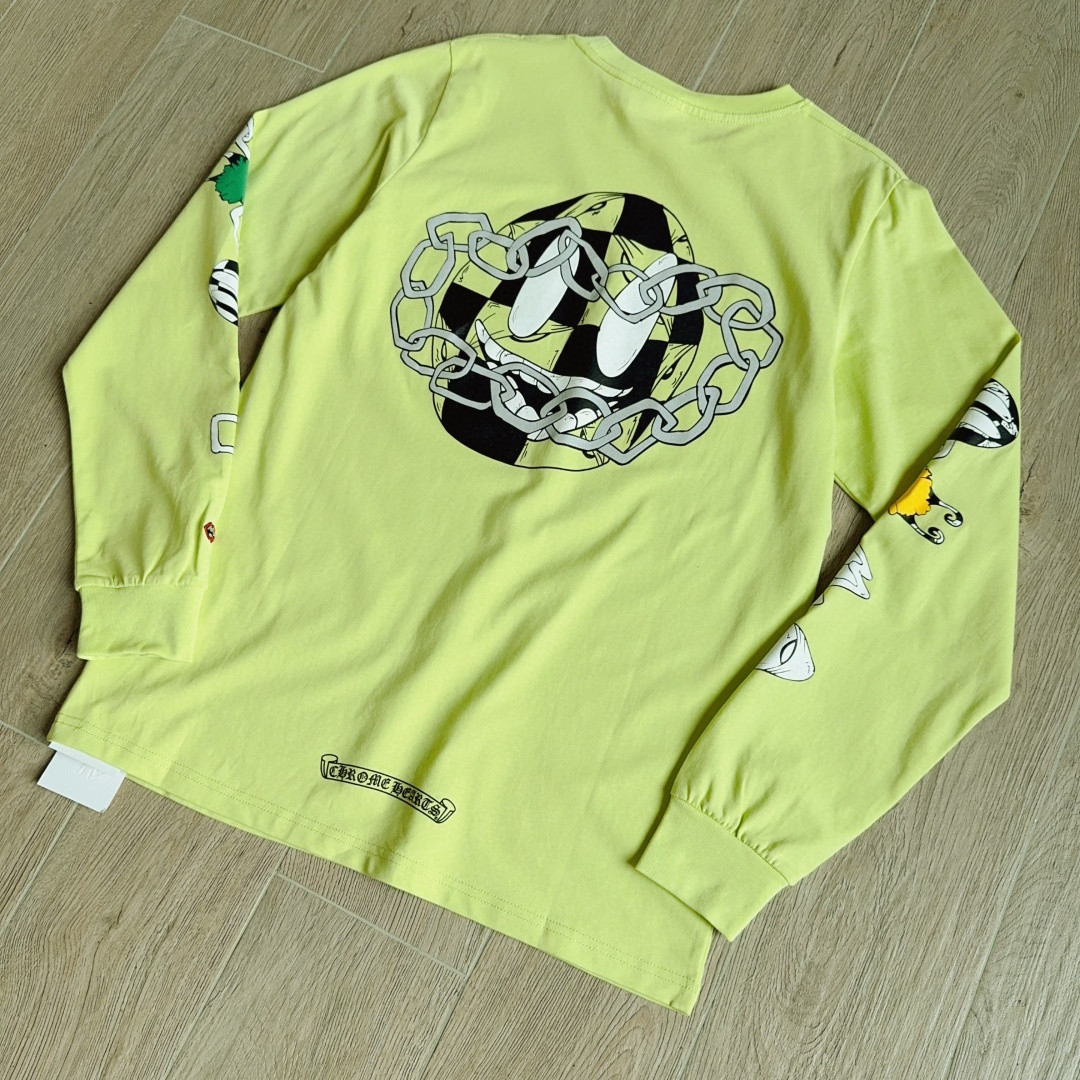 Chrome Hearts 克罗心 联名限定长袖卫衣 T恤 套头 苹果绿 A5 