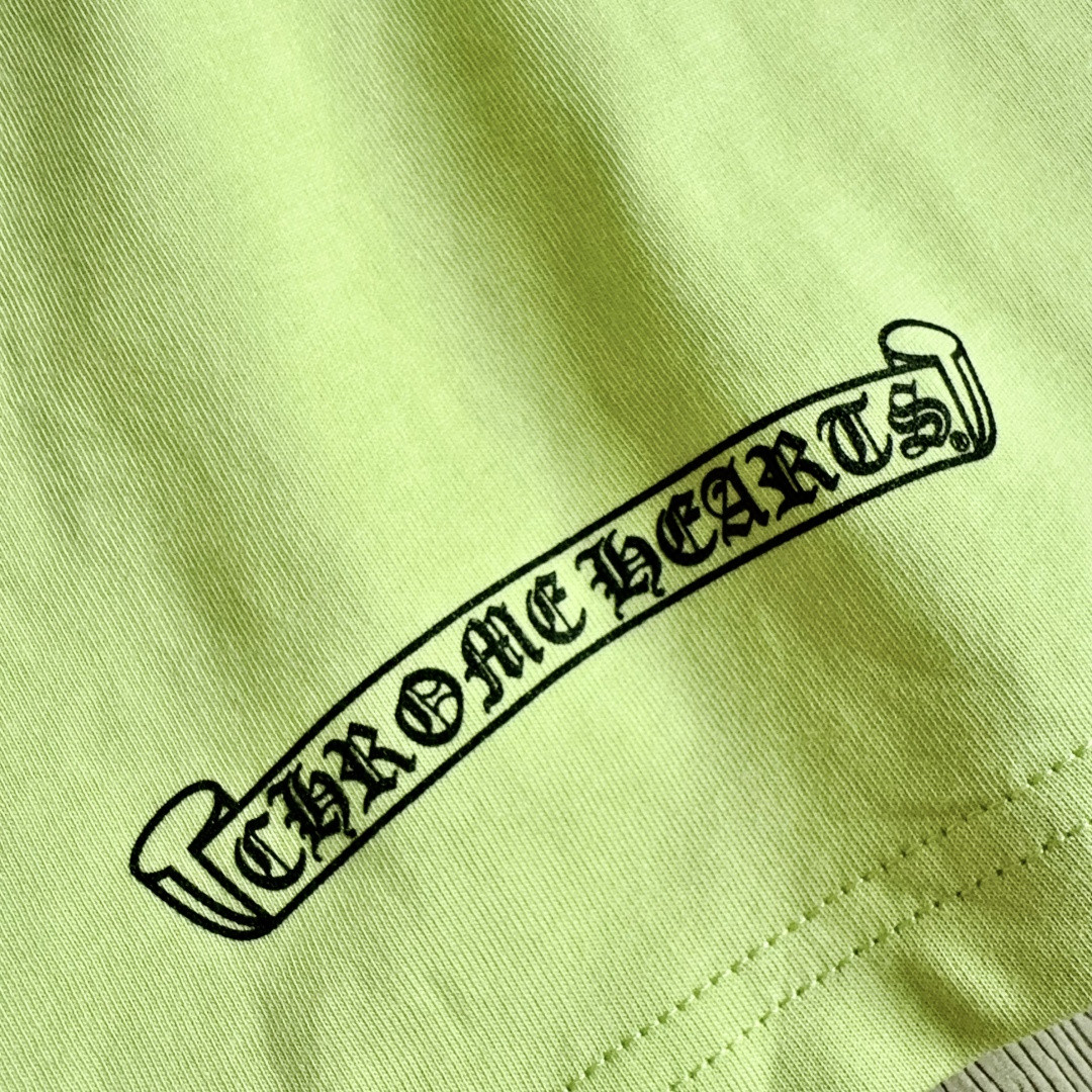 Chrome Hearts 克罗心 联名限定长袖卫衣 T恤 套头 苹果绿 A5 