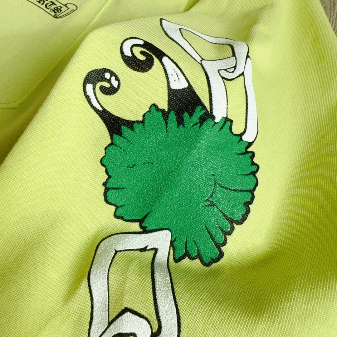 Chrome Hearts 克罗心 联名限定长袖卫衣 T恤 套头 苹果绿 A5 