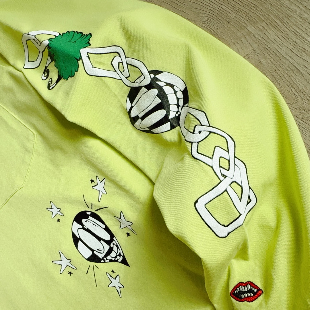 Chrome Hearts 克罗心 联名限定长袖卫衣 T恤 套头 苹果绿 A5 