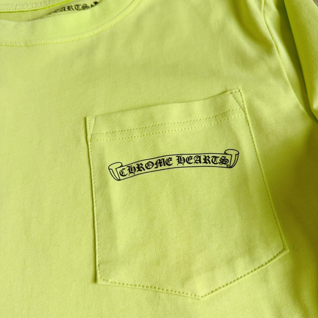 Chrome Hearts 克罗心 联名限定长袖卫衣 T恤 套头 苹果绿 A5 