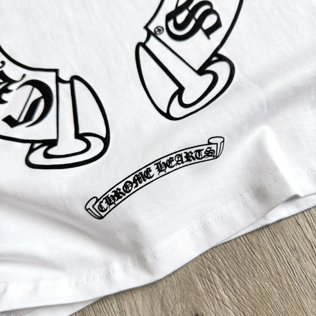 Chrome Hearts 克罗心 黑白拼接长袖卫衣 T恤 套头 A5 CH-22214