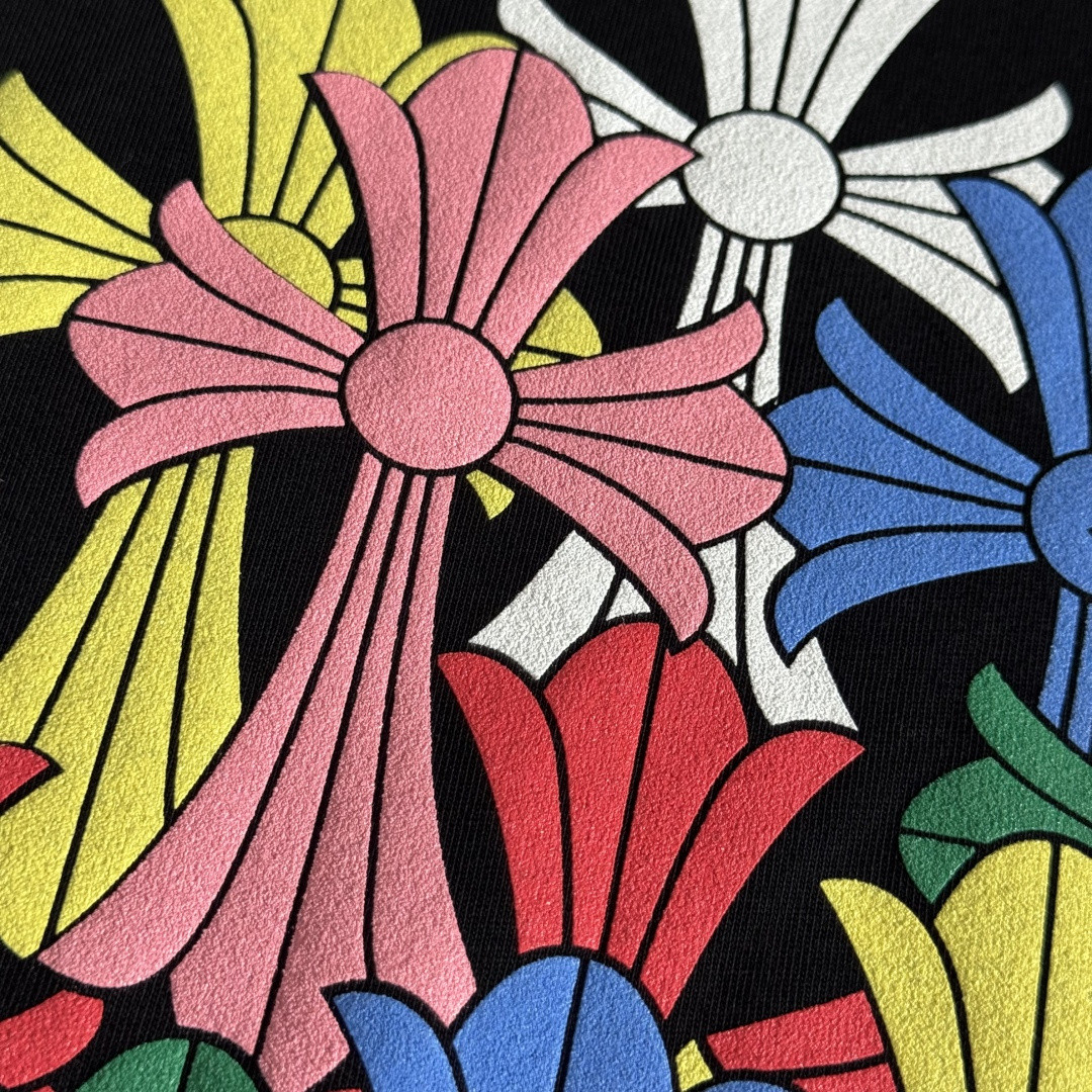 Chrome Hearts 克罗心 彩色十字架长袖卫衣 T恤 套头 黑色 A5 CH-0606