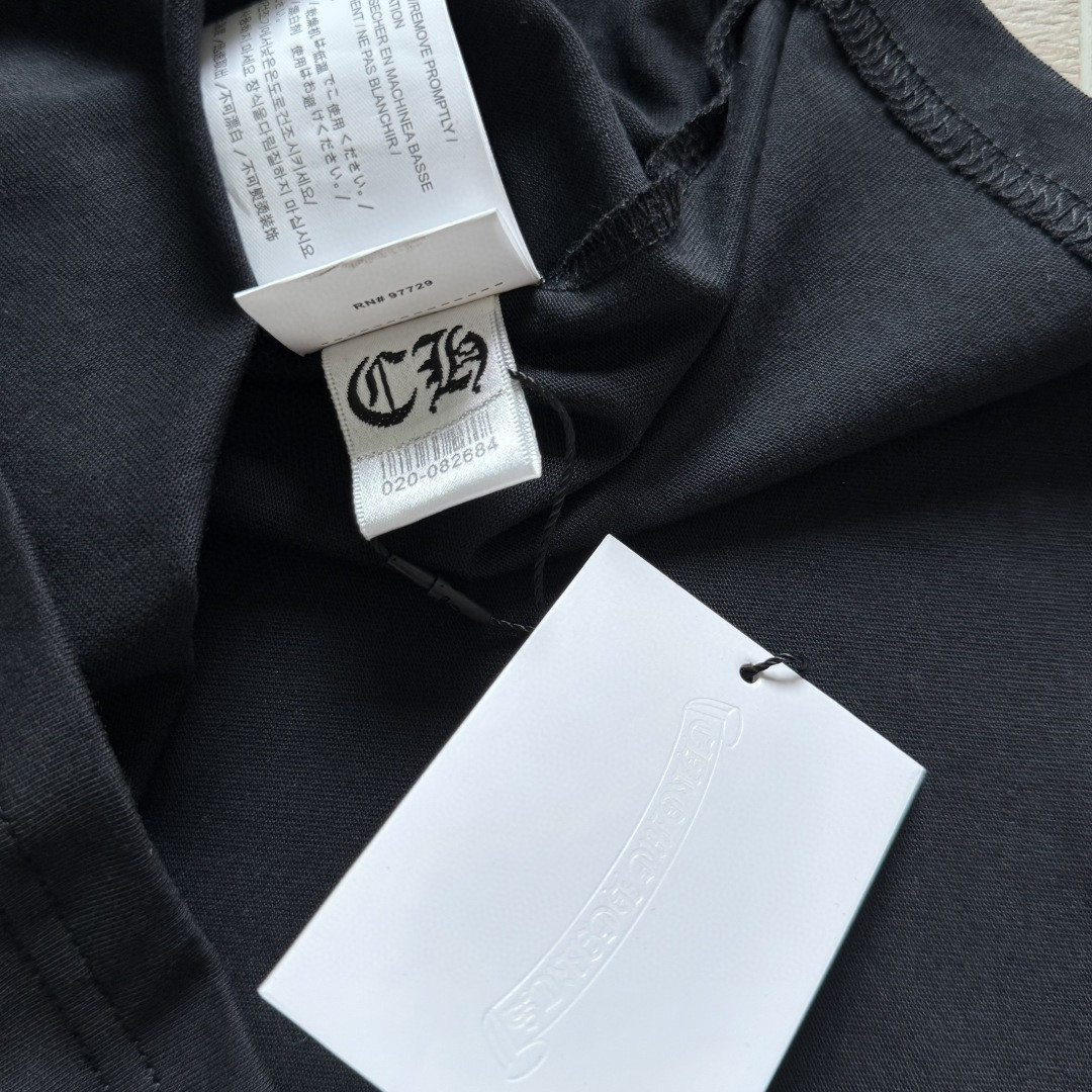 Chrome Hearts 克罗心 彩色十字架长袖卫衣 T恤 套头 黑色 A5 CH-0606