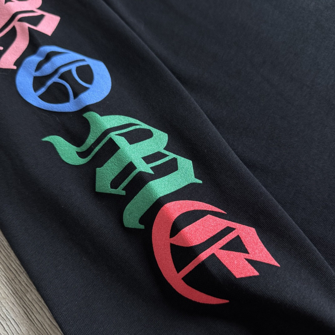 Chrome Hearts 克罗心 彩色十字架长袖卫衣 T恤 套头 黑色 A5 CH-0606