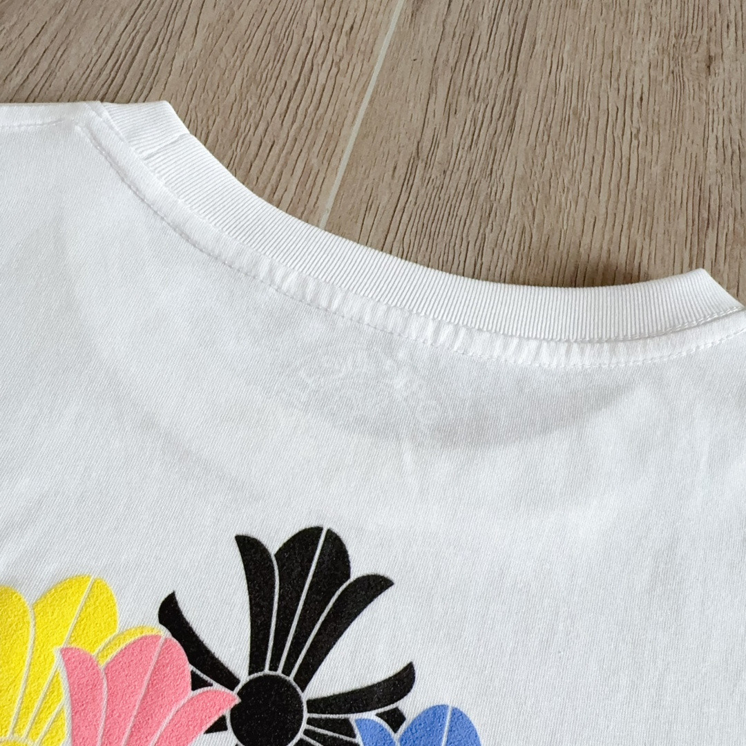 Chrome Hearts 克罗心 彩色十字架长袖卫衣 T恤 套头 白色 A5 CH-0605