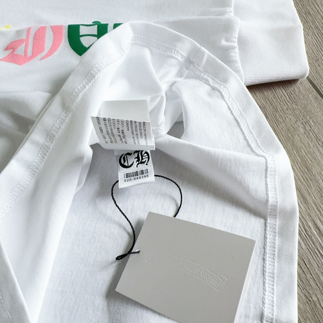 Chrome Hearts 克罗心 彩色十字架长袖卫衣 T恤 套头 白色 A5 CH-0605