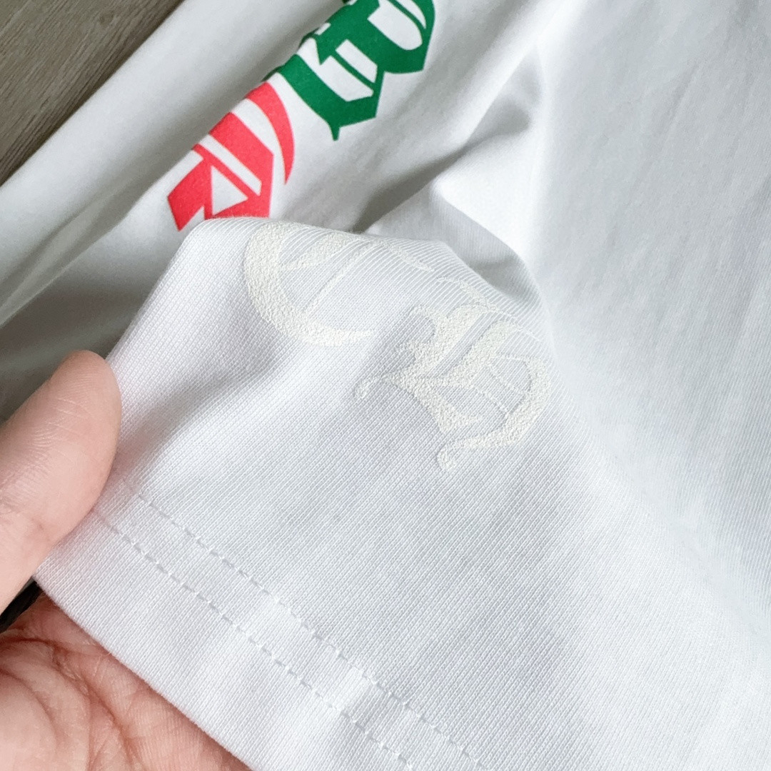 Chrome Hearts 克罗心 彩色十字架长袖卫衣 T恤 套头 白色 A5 CH-0605