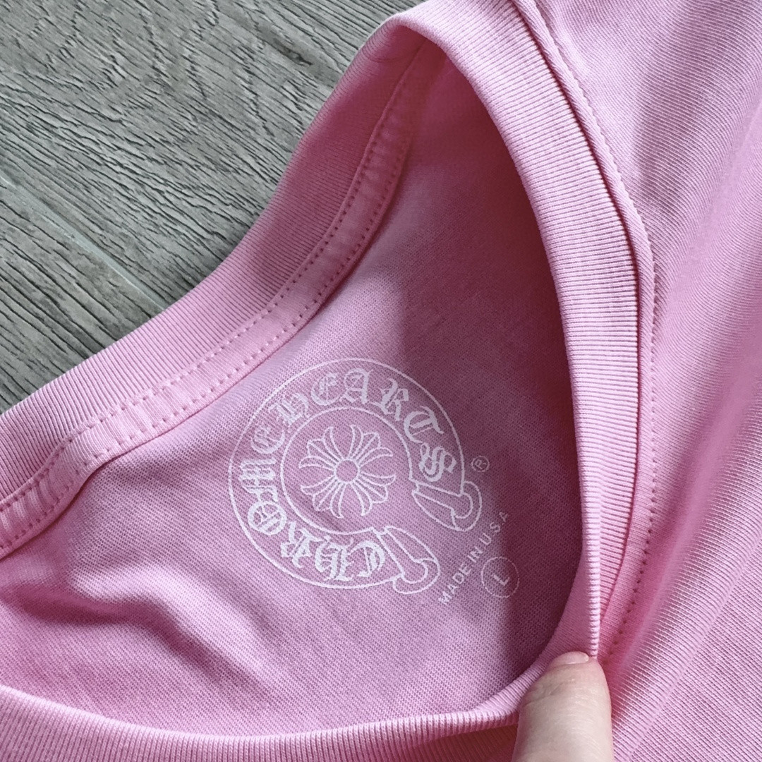 Chrome Hearts 克罗心 粉色限定长袖卫衣 T恤 套头 粉色 A5 