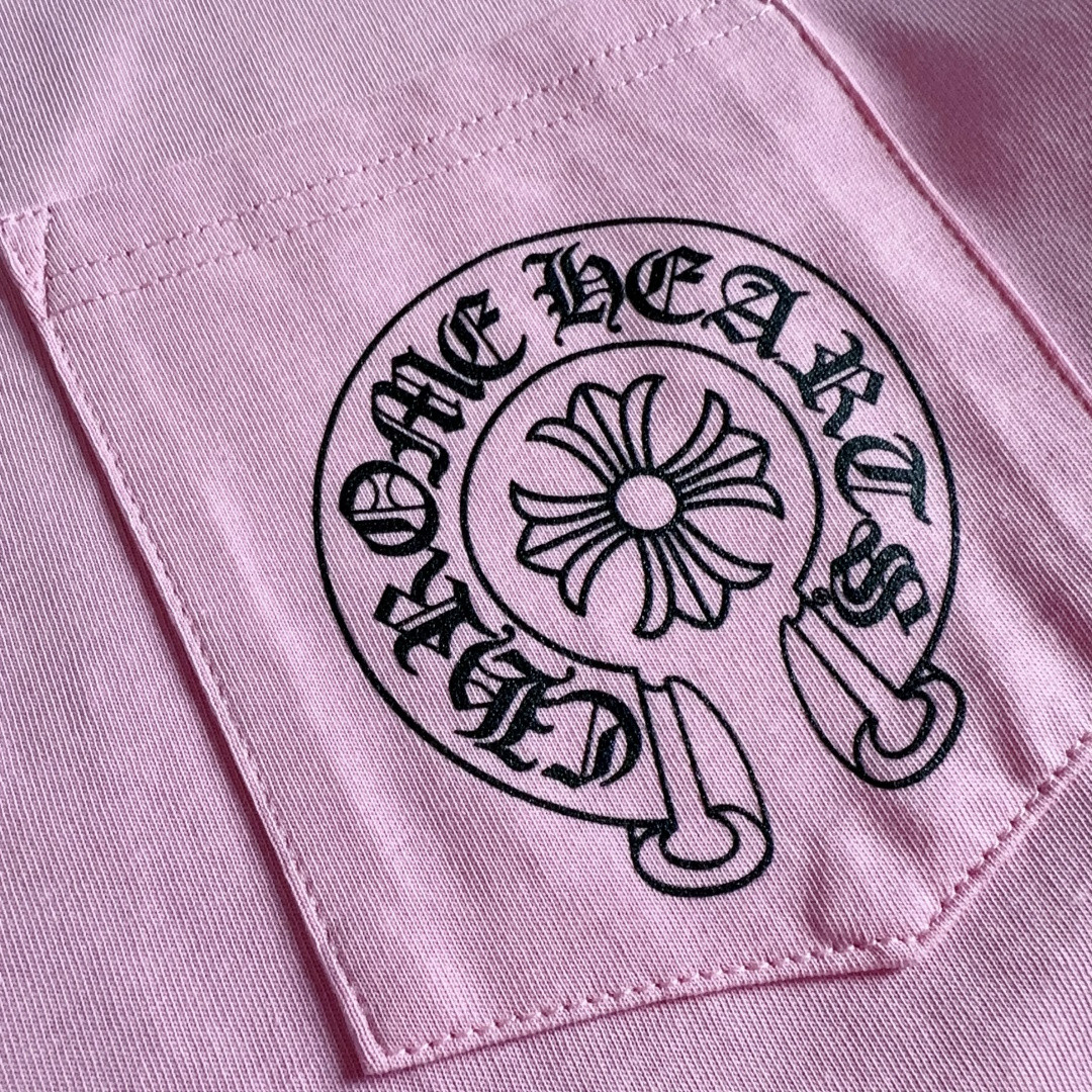 Chrome Hearts 克罗心 粉色限定长袖卫衣 T恤 套头 粉色 A5 