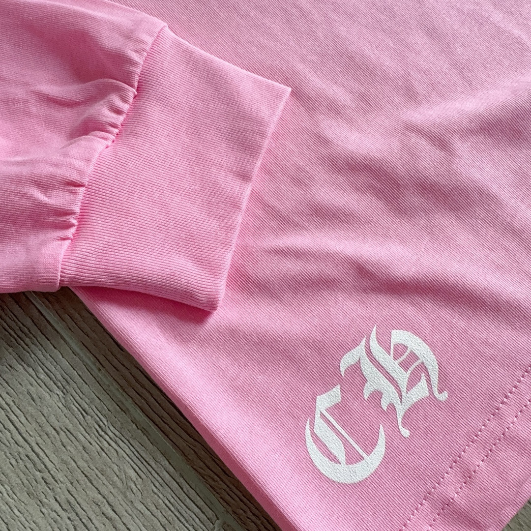 Chrome Hearts 克罗心 粉色限定长袖卫衣 T恤 套头 粉色 A5 