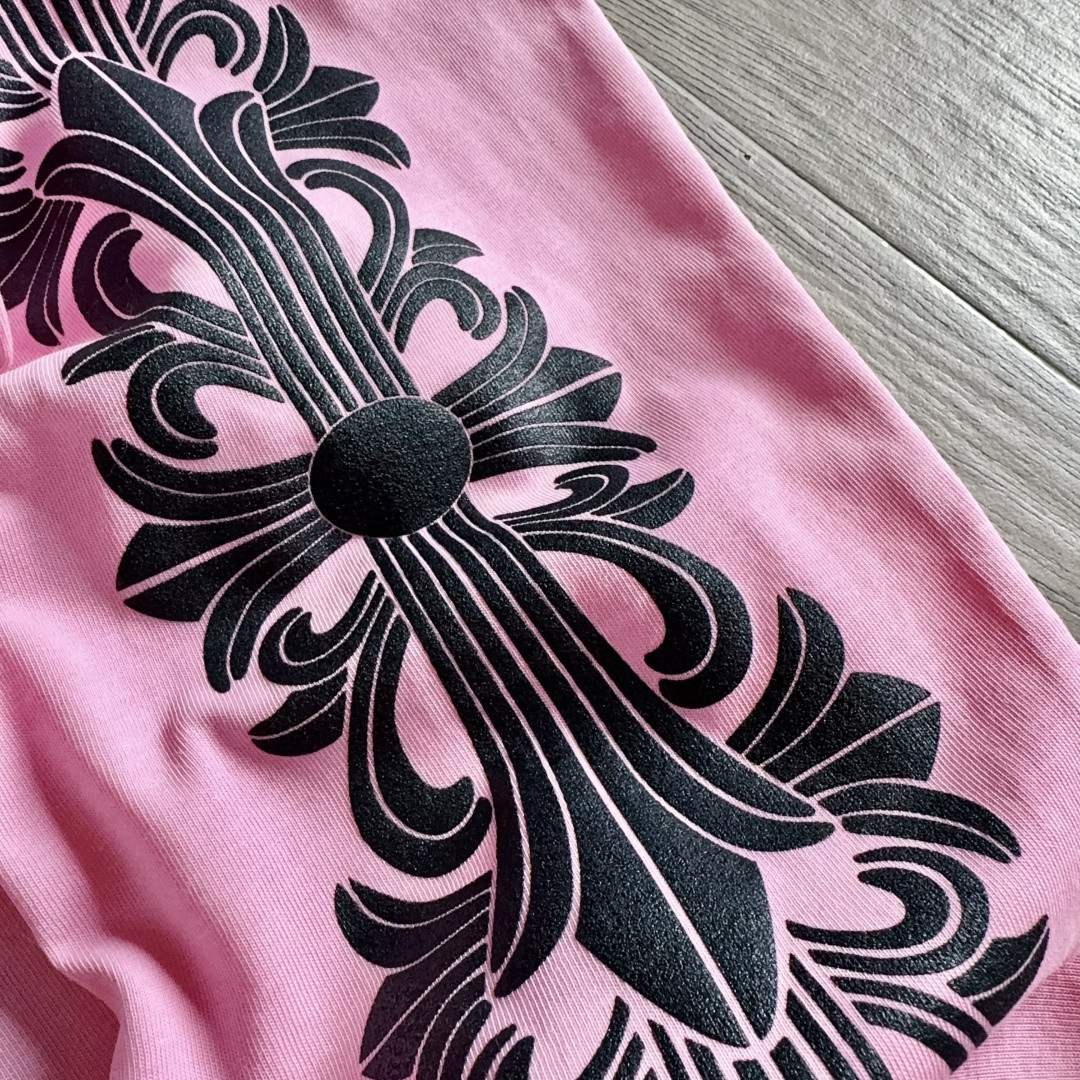 Chrome Hearts 克罗心 粉色限定长袖卫衣 T恤 套头 粉色 A5 
