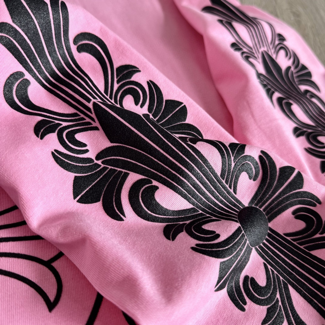 Chrome Hearts 克罗心 粉色限定长袖卫衣 T恤 套头 粉色 A5 