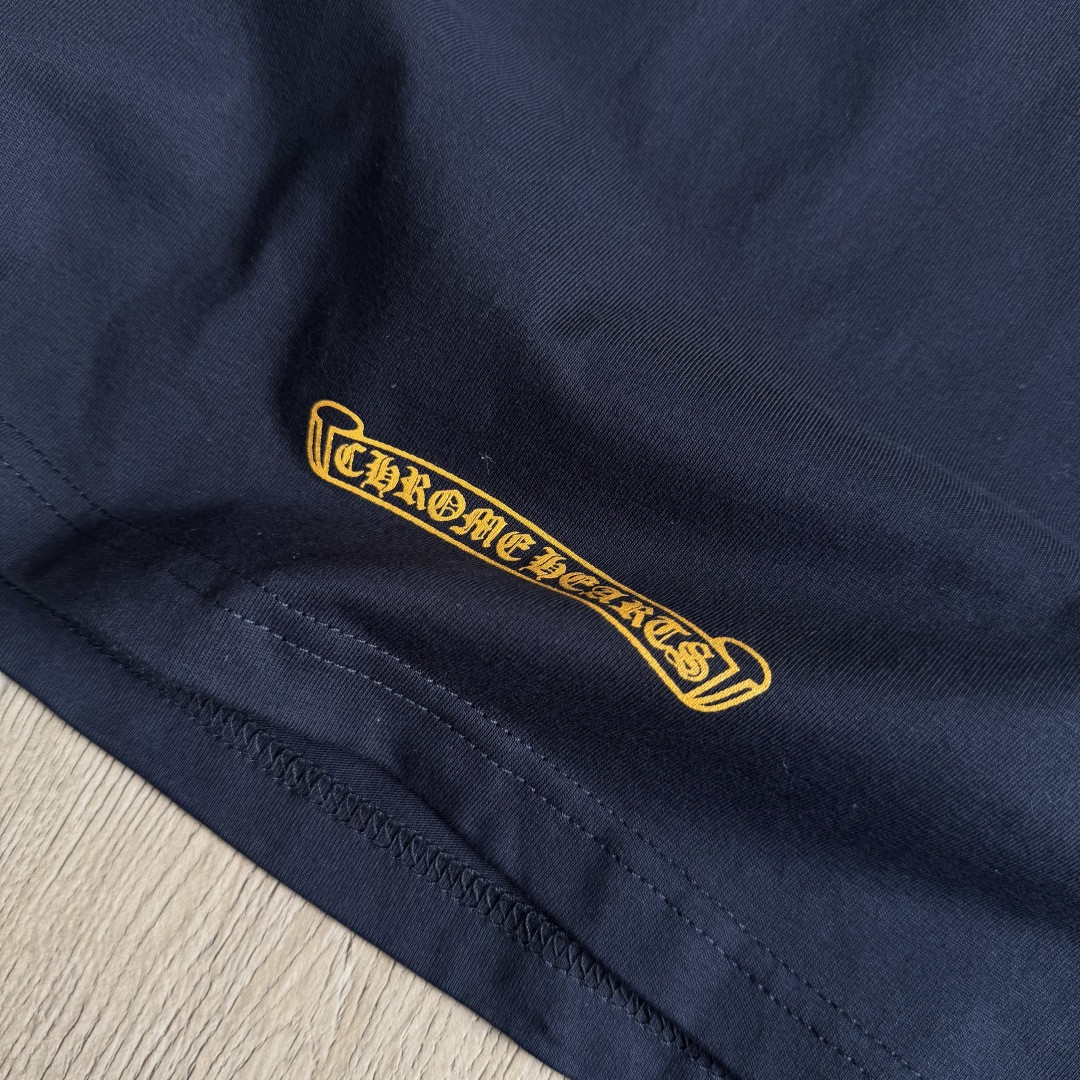 Chrome Hearts 克罗心 黄色藤蔓宝剑长袖卫衣 T恤 套头 藏青色 A5 