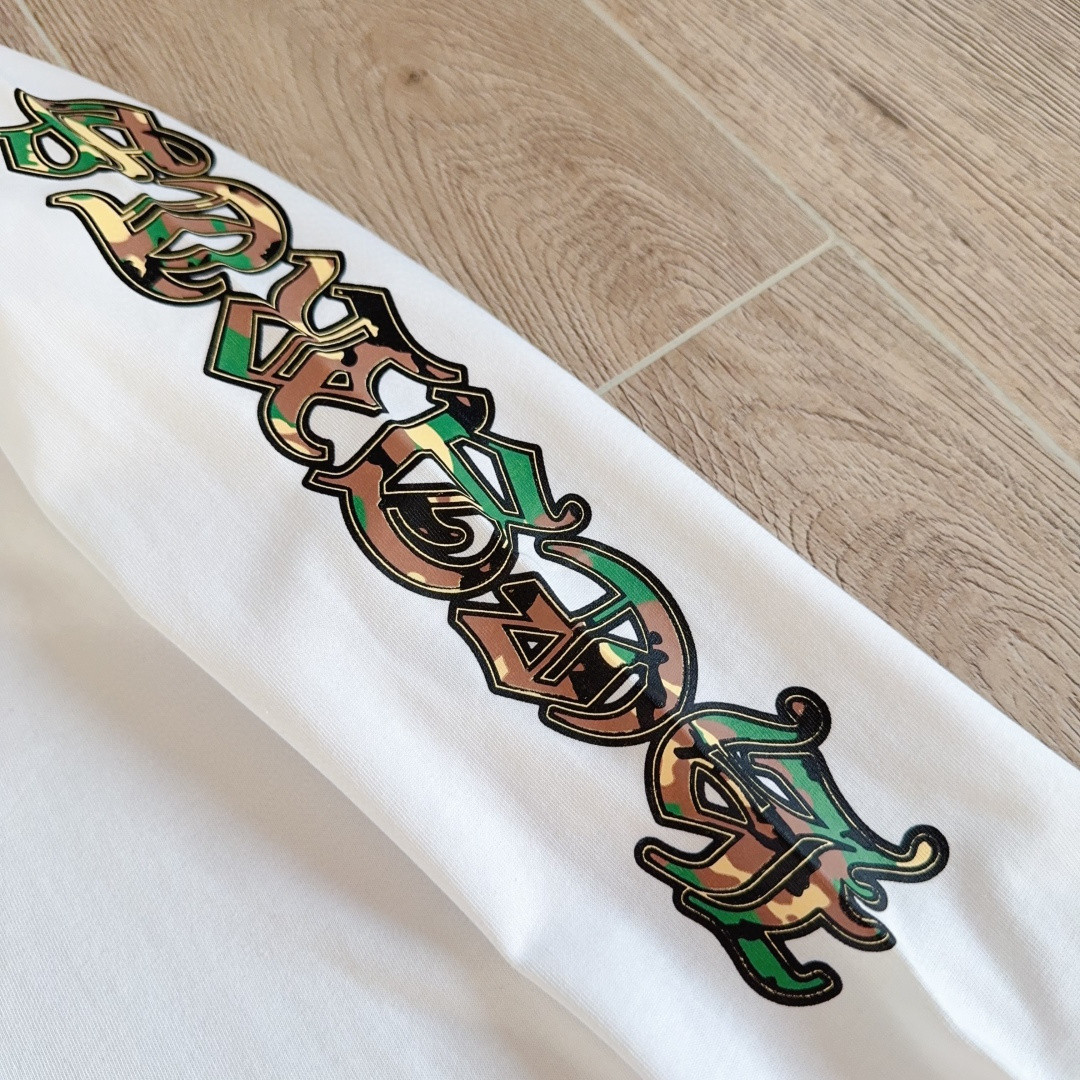 Chrome Hearts 克罗心 迷彩马蹄长袖卫衣 T恤 套头 白色 A5 