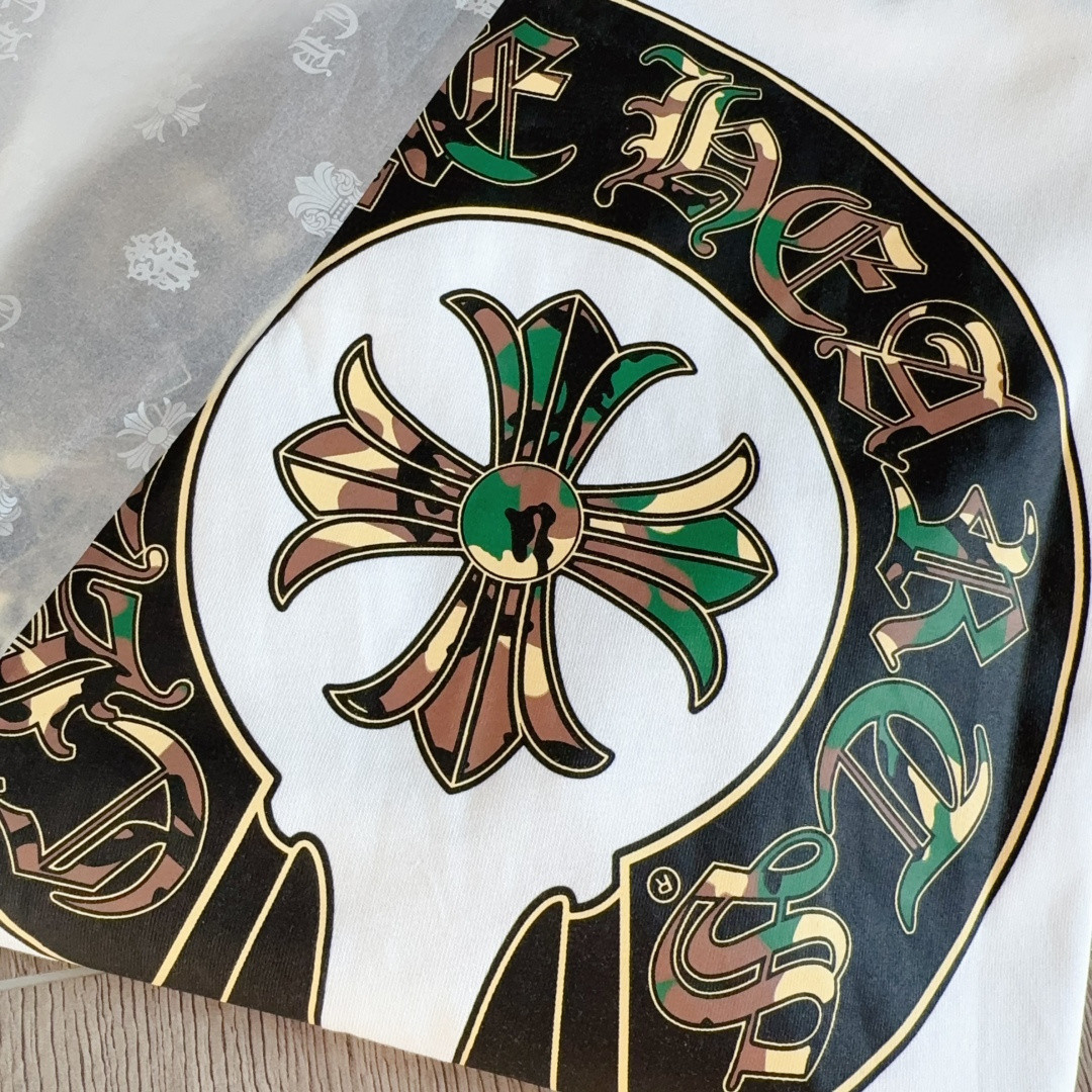 Chrome Hearts 克罗心 迷彩马蹄长袖卫衣 T恤 套头 白色 A5 
