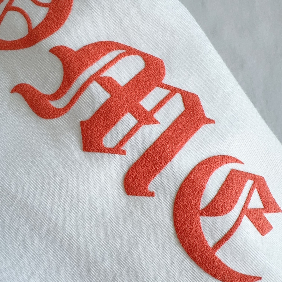 Chrome Hearts 克罗心 橘色logo卫衣 T恤 套头 白色 A5 