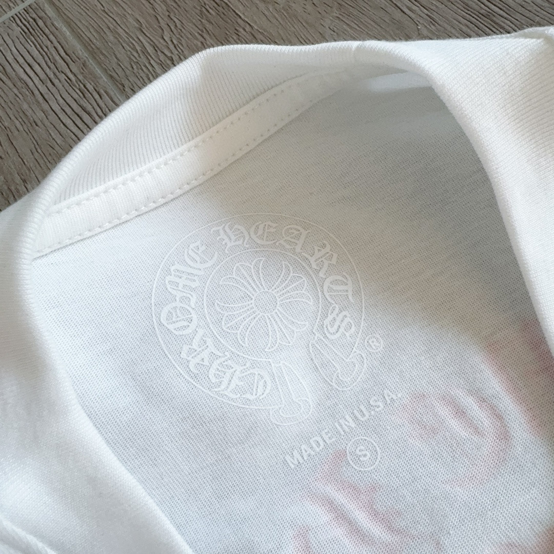 Chrome Hearts 克罗心 橘色logo卫衣 T恤 套头 白色 A5 