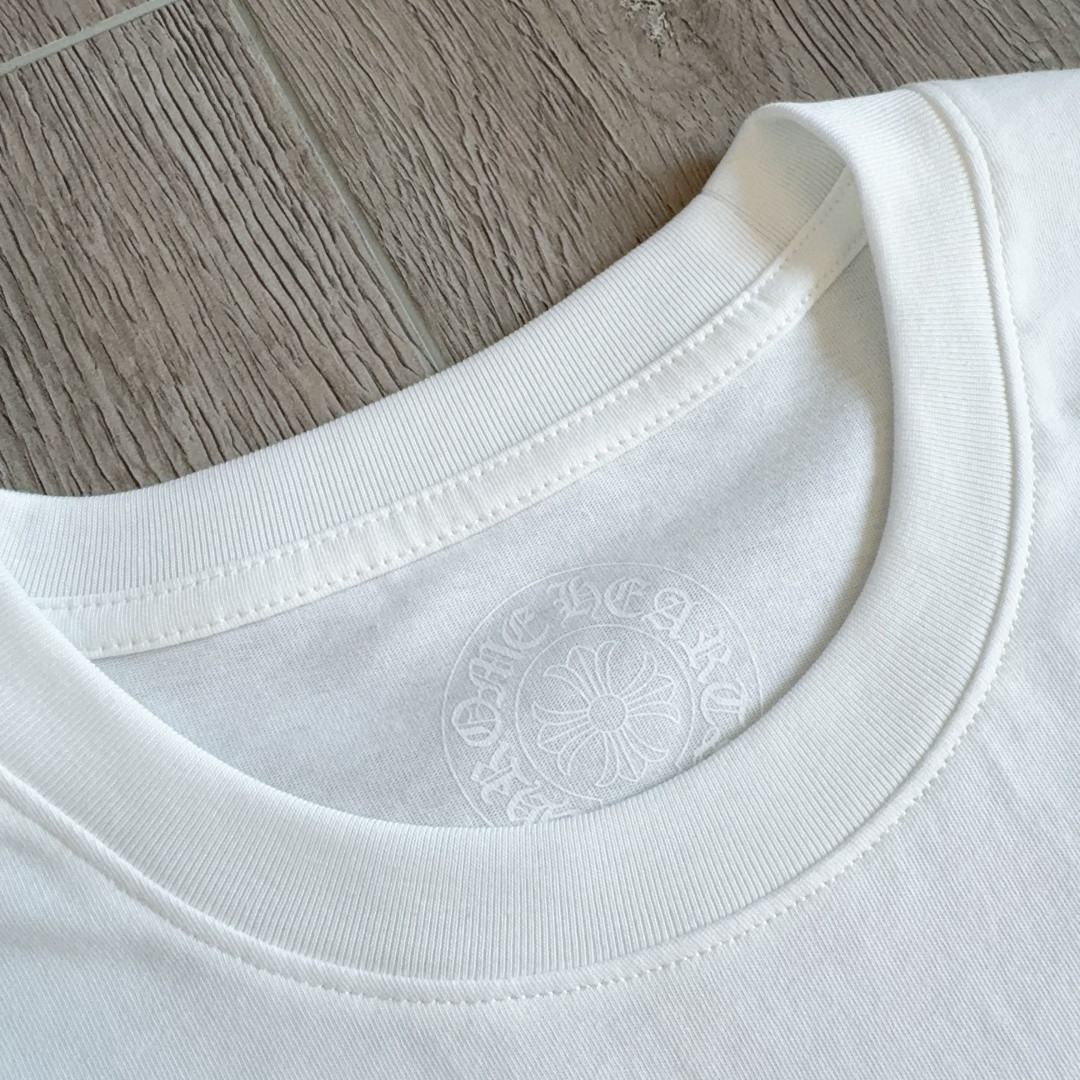 Chrome Hearts 克罗心 橘色logo卫衣 T恤 套头 白色 A5 