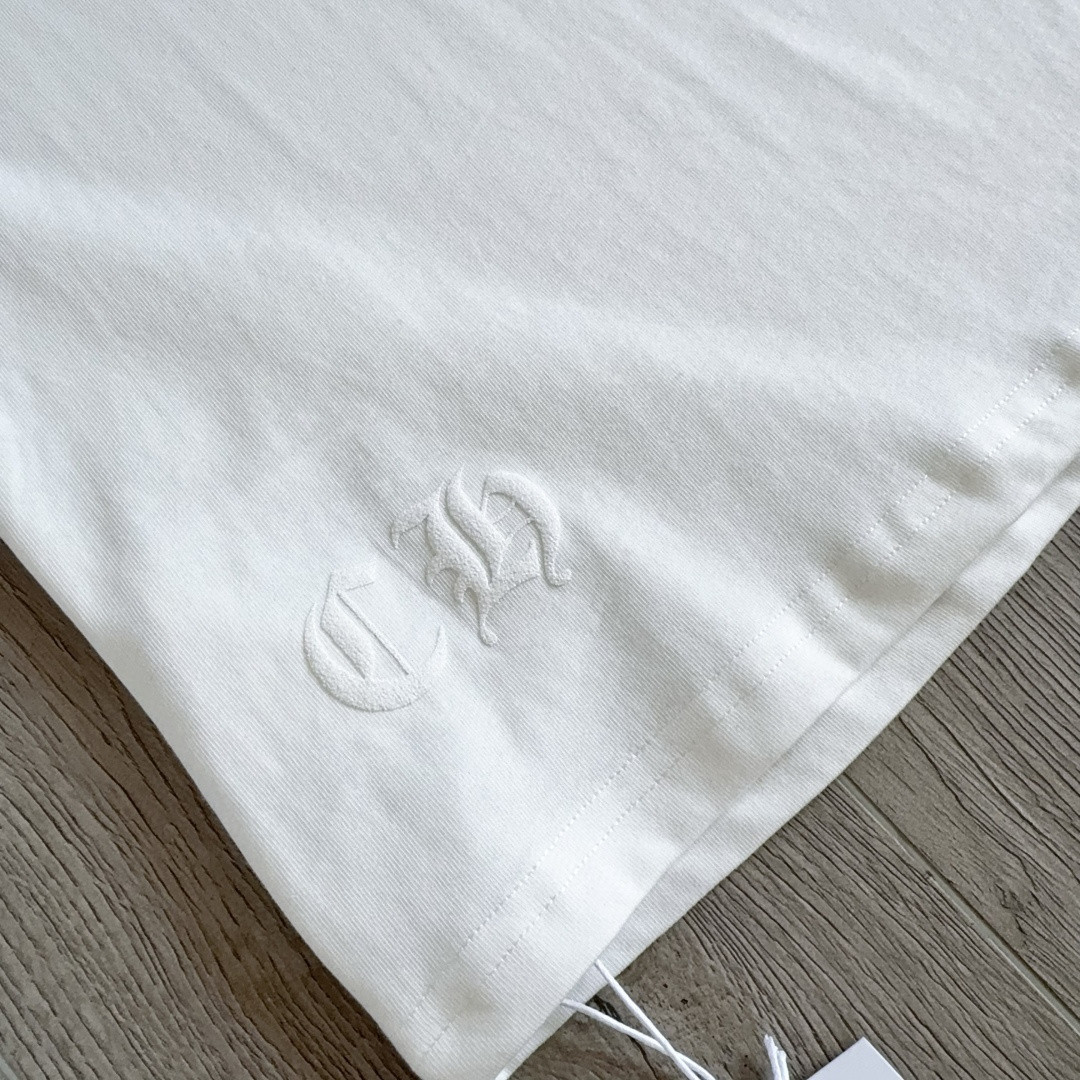Chrome Hearts 克罗心 橘色logo卫衣 T恤 套头 白色 A5 
