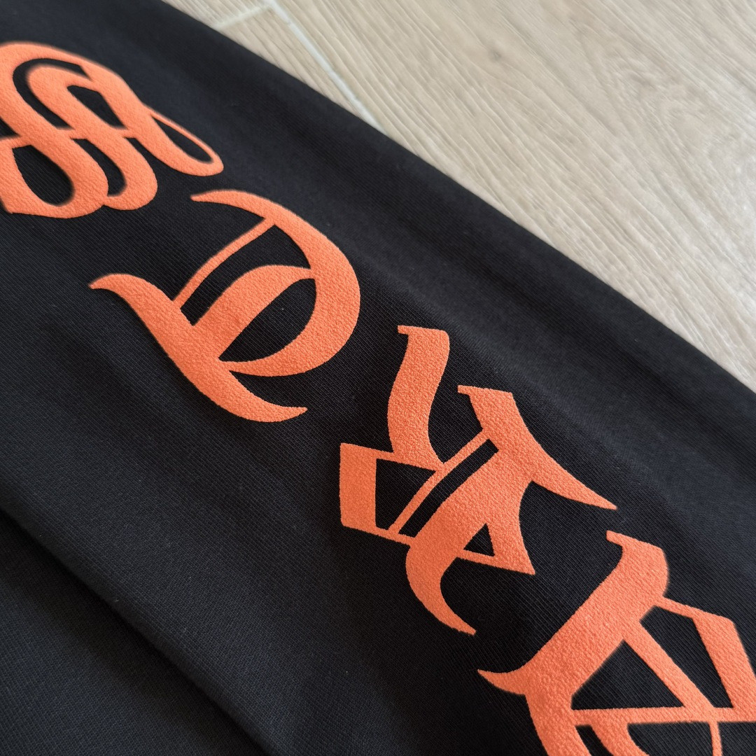 Chrome Hearts 克罗心 橘色logo卫衣 T恤 套头 黑色 A5 CH-20230315