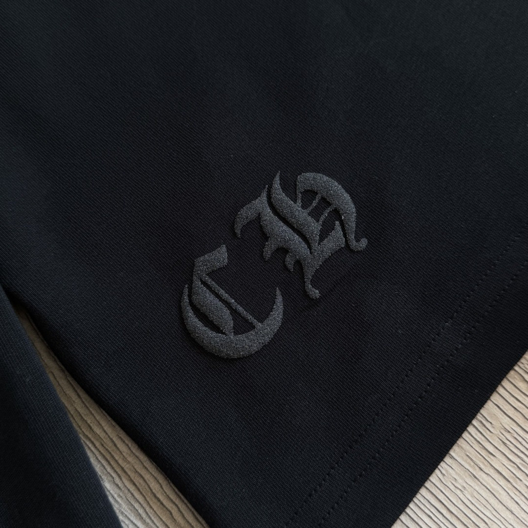 Chrome Hearts 克罗心 橘色logo卫衣 T恤 套头 黑色 A5 CH-20230315
