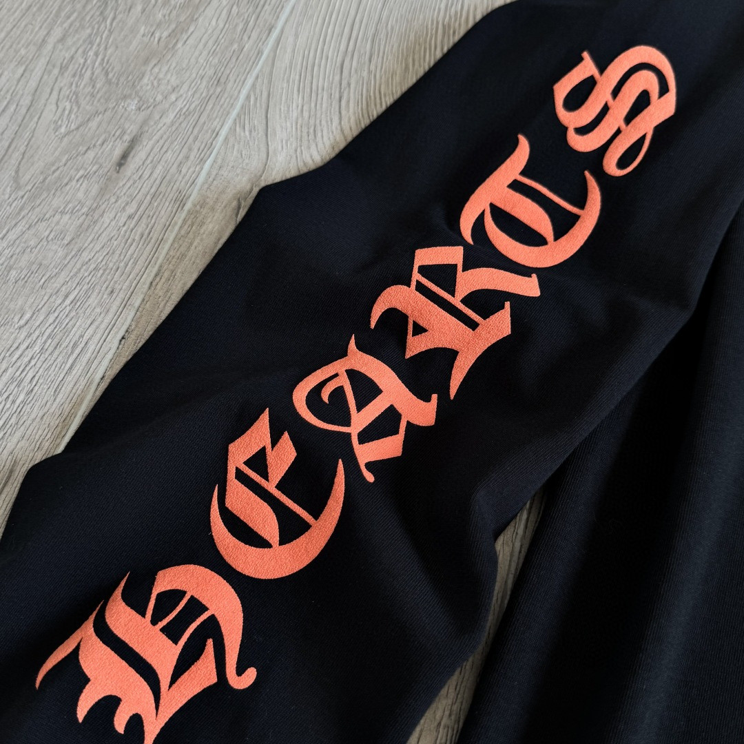 Chrome Hearts 克罗心 橘色logo卫衣 T恤 套头 黑色 A5 CH-20230315