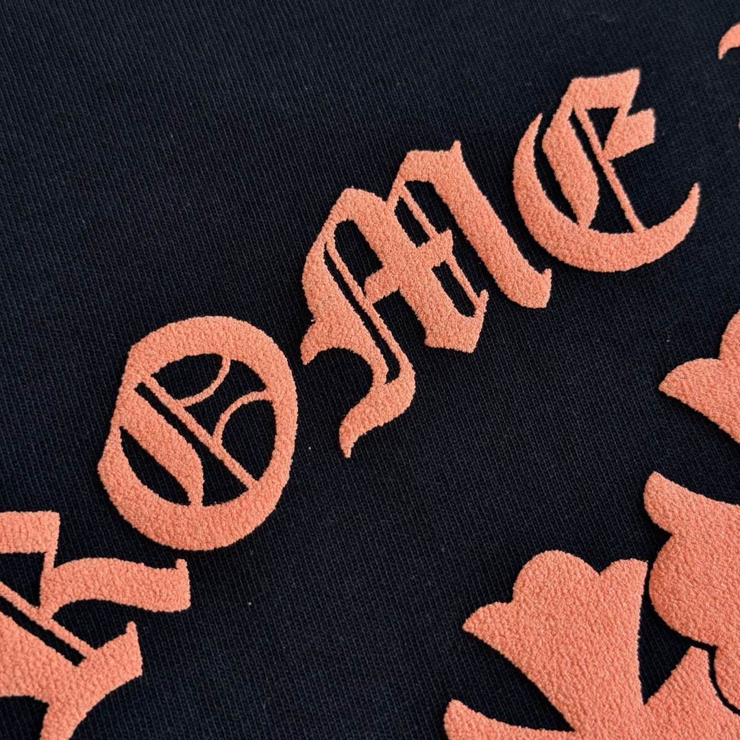 Chrome Hearts 克罗心 橘色logo卫衣 T恤 套头 黑色 A5 CH-20230315